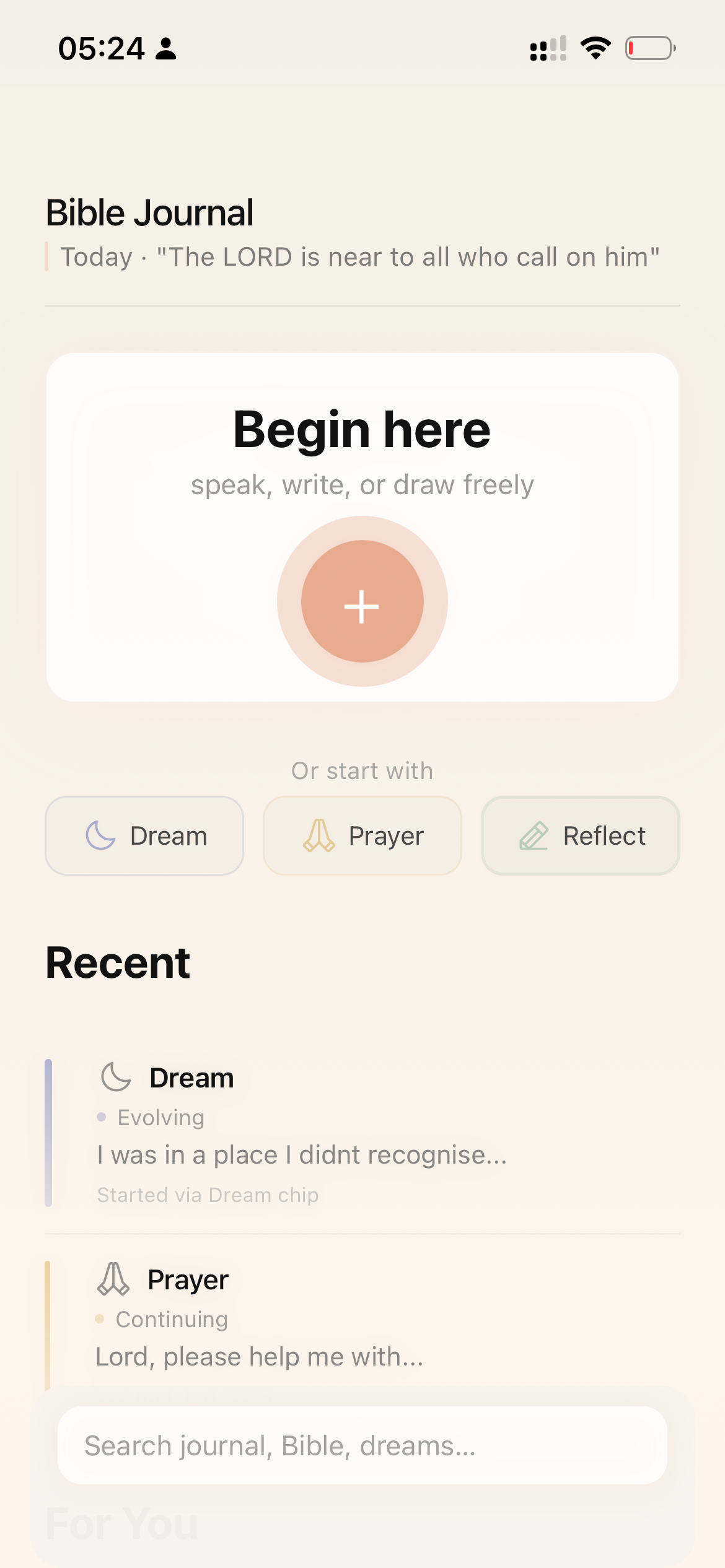 Bible Journal app preview